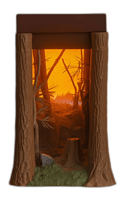 Aydınlatmalı Diorama Kitaplık Dekoru