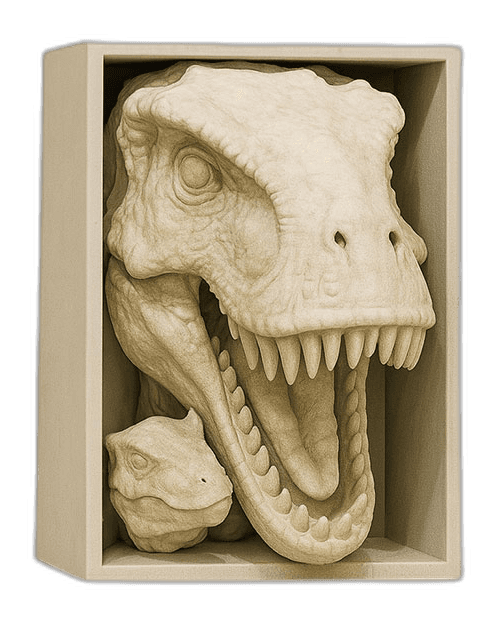 T-Rex Kitaplık Dekoru