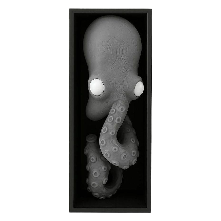 Ahtapot Figürü - Modern Kitaplık Dekoru – 2. görsel