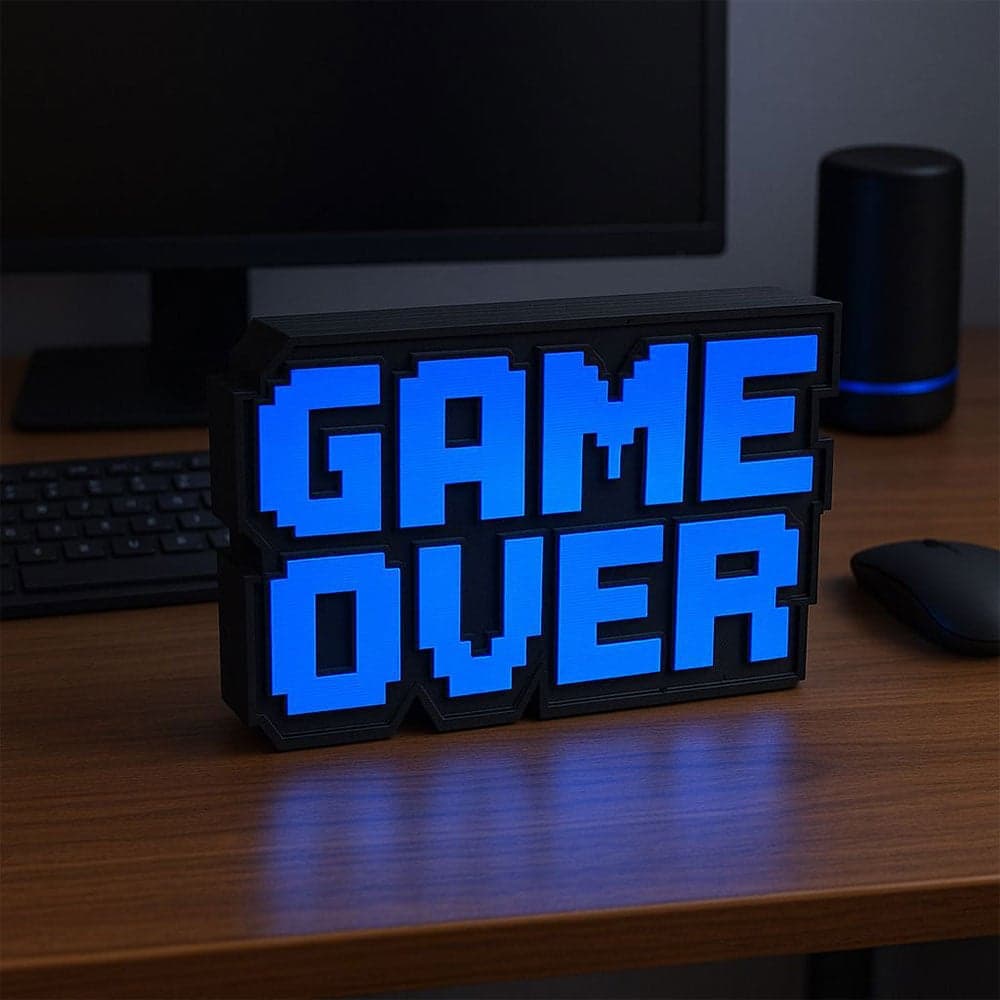Game Over Light Box - Retro LED Işıklı Dekor – 1. görsel