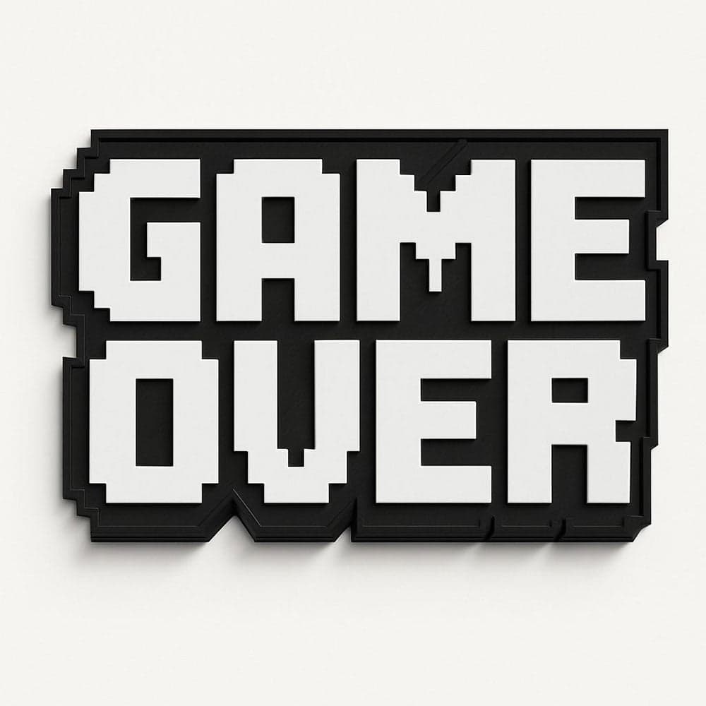 Game Over Light Box - Retro LED Işıklı Dekor – 2. görsel