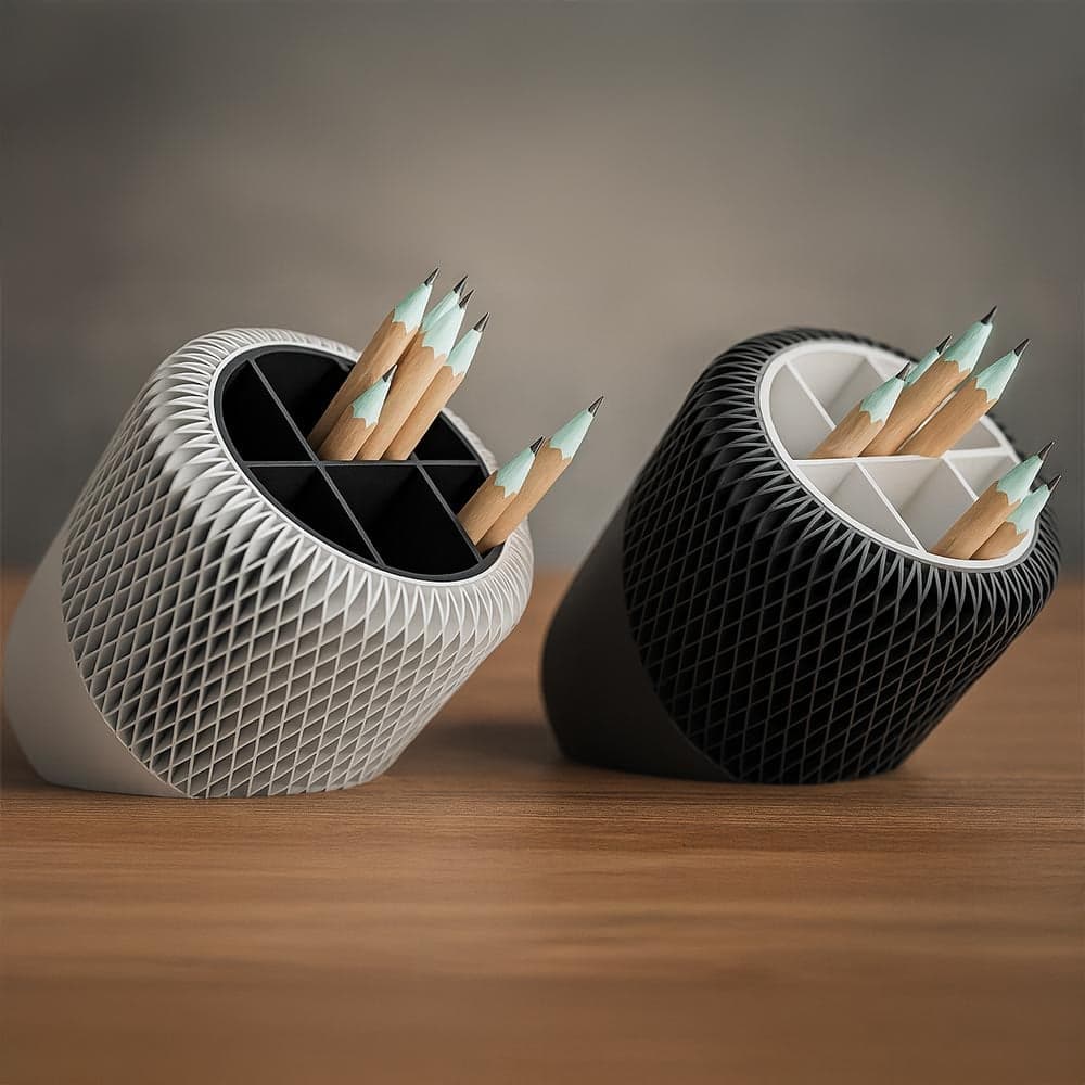 Modern Eğik Tasarımlı Kalemlik – 2. görsel