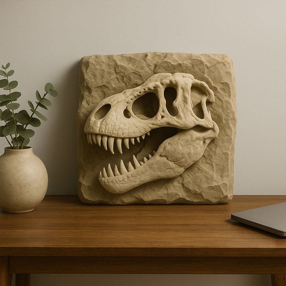 T-Rex Kafatası Fosil Dekoru – 1. görsel