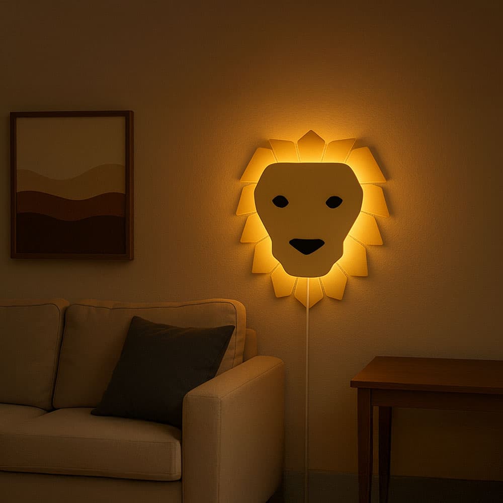 Aslan Figürlü Dekoratif Gece Lambası – ikinci görsel