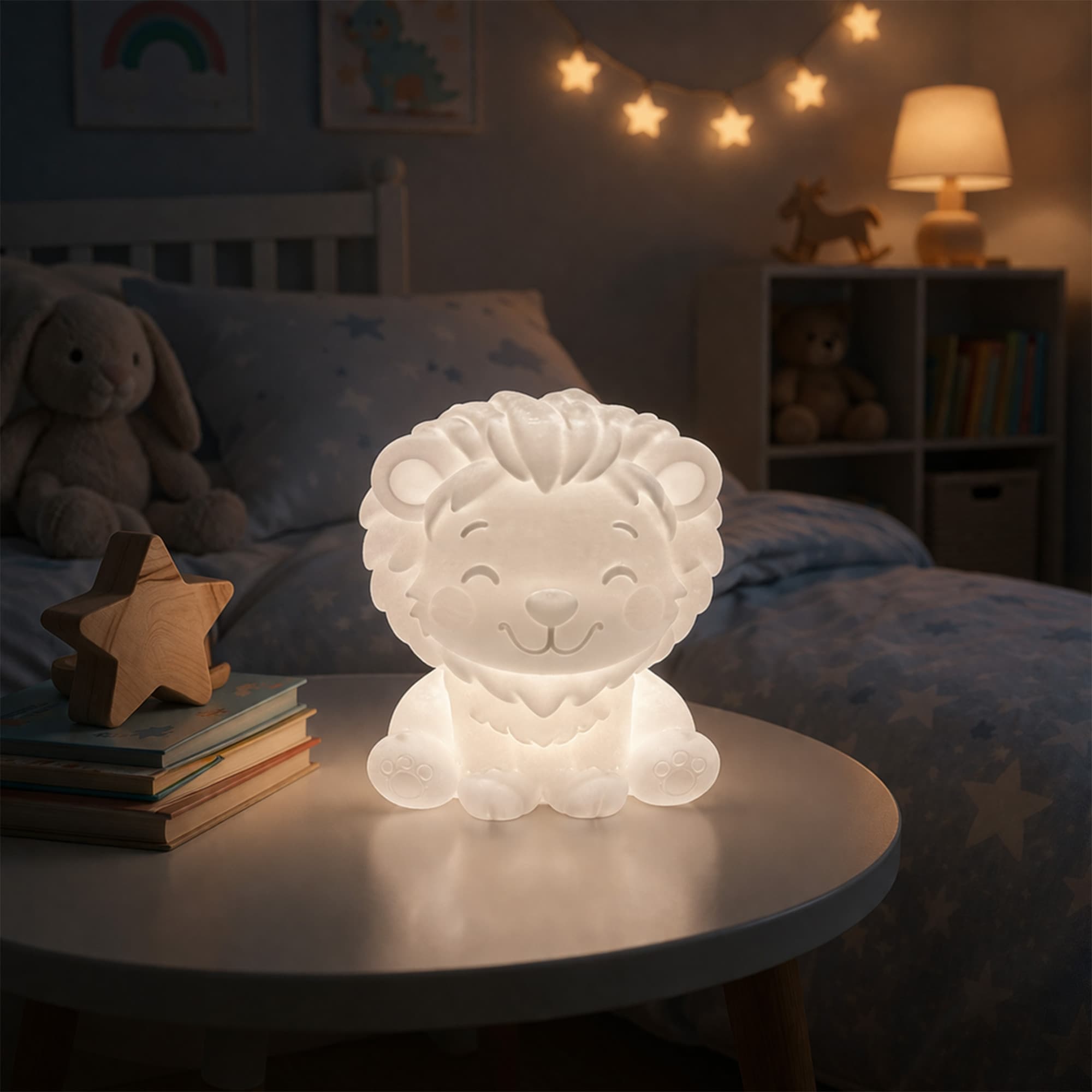 Fibrika Store LionBuddy: Dekoratif Aslan Figür Gece Lambası