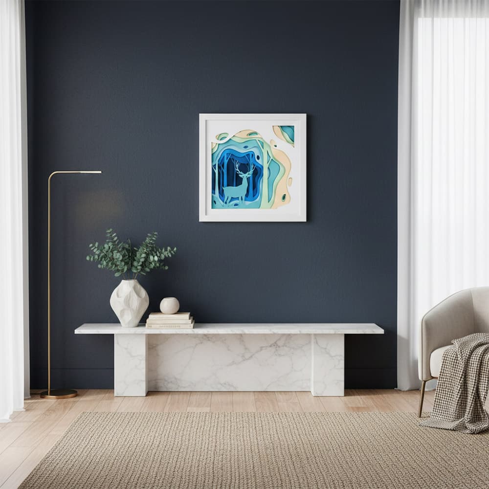 Aurora Layered Art - Doğa Silüeti Duvar Tablosu – ikinci görsel