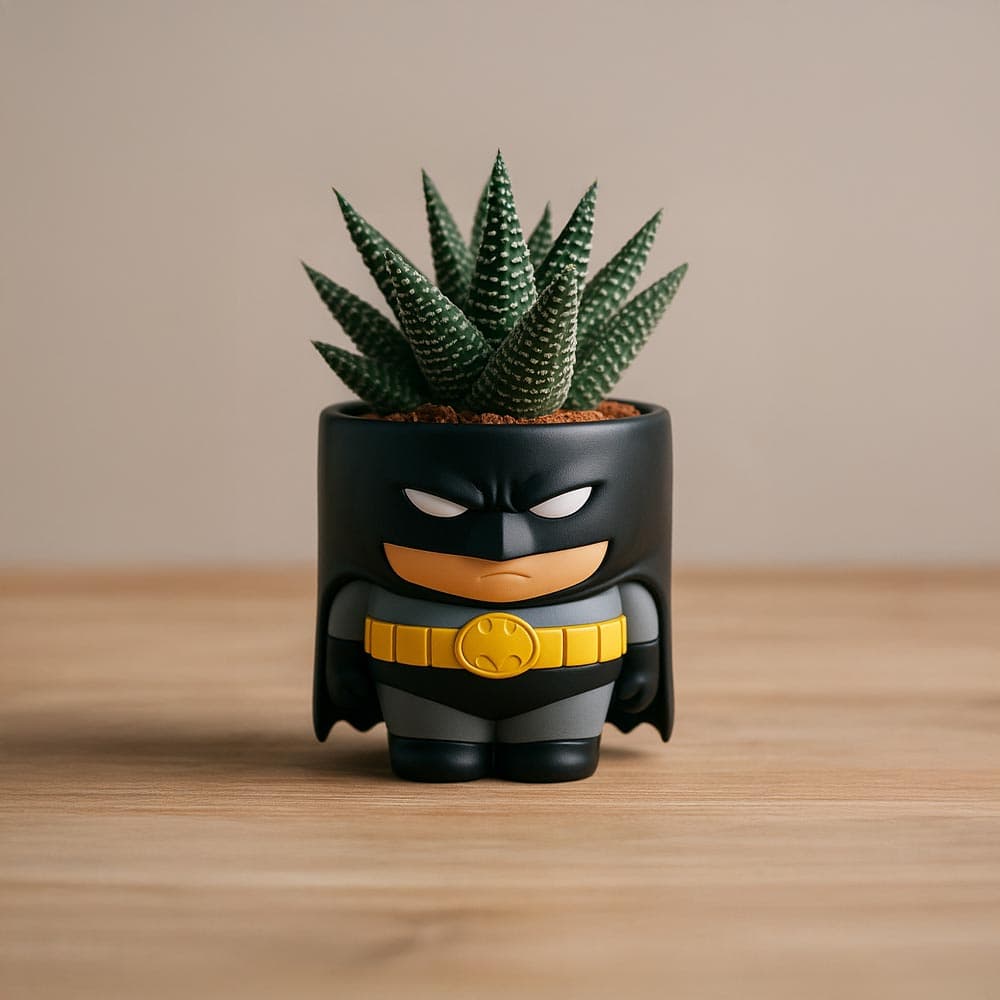 Batman Figürlü Mini Saksı