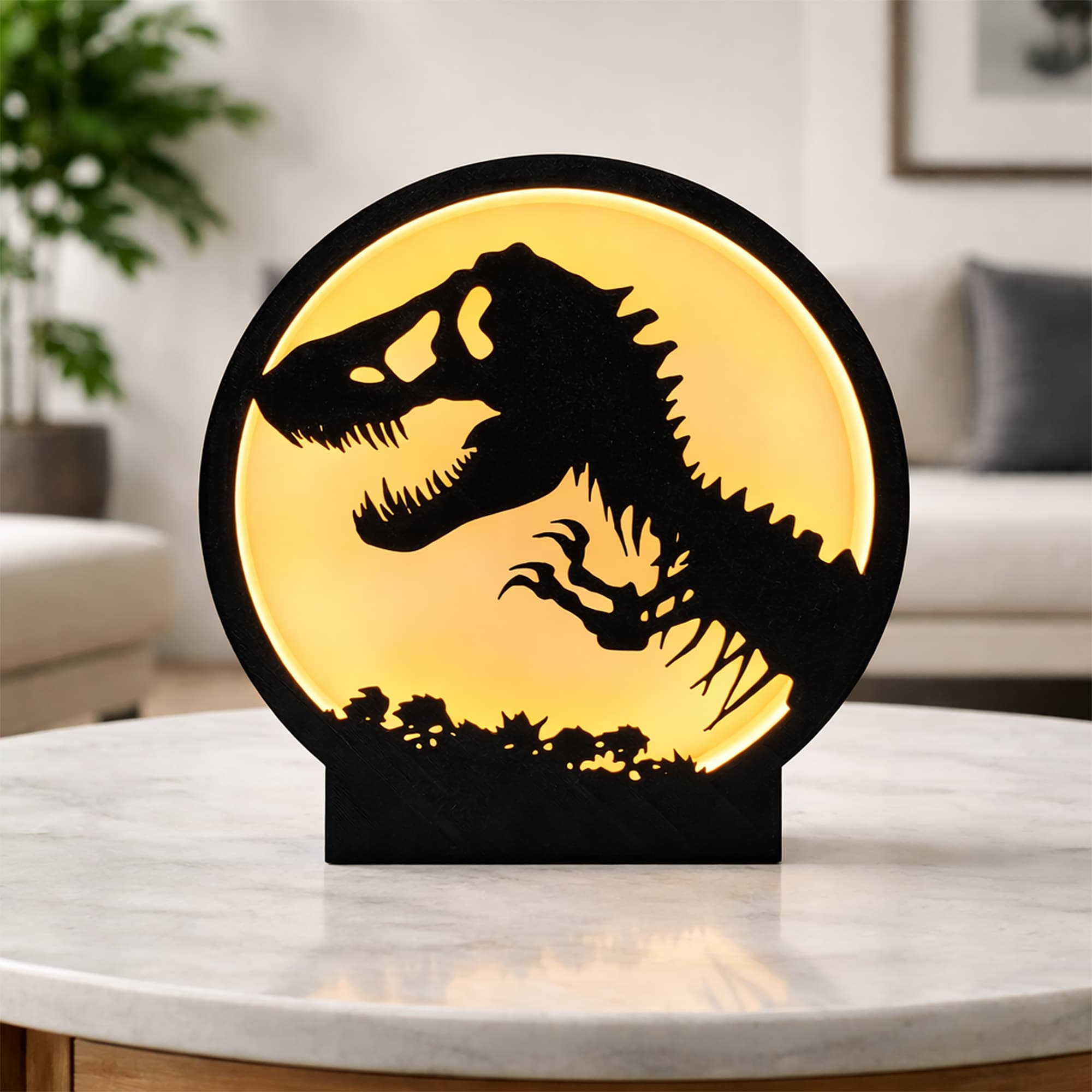 Fibrika Store Prehistorik Siluet Aydınlatma - Modern Dekoratif Gece Lambası