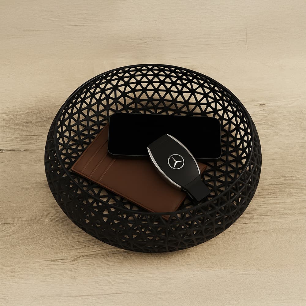 Geometrik Tasarım Dekoratif Kapaklı Obje – Modern Ev Aksesuarı