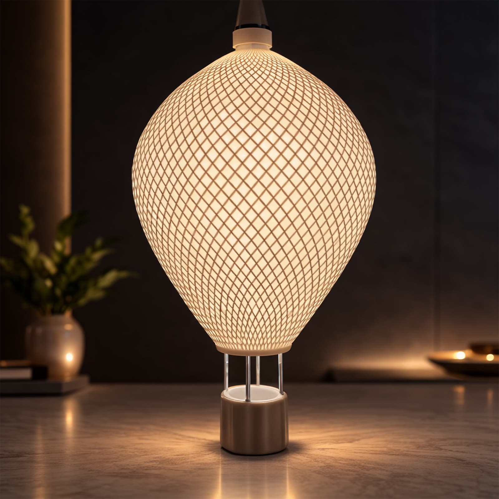 AuraBalloon Modern Abajur Abajur ve Dekoratif Gece Lambası