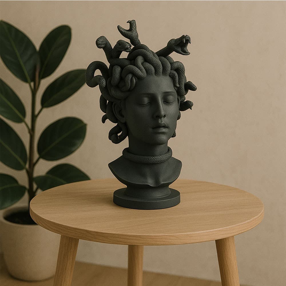 Medusa Heykeli Dekoratif Büst