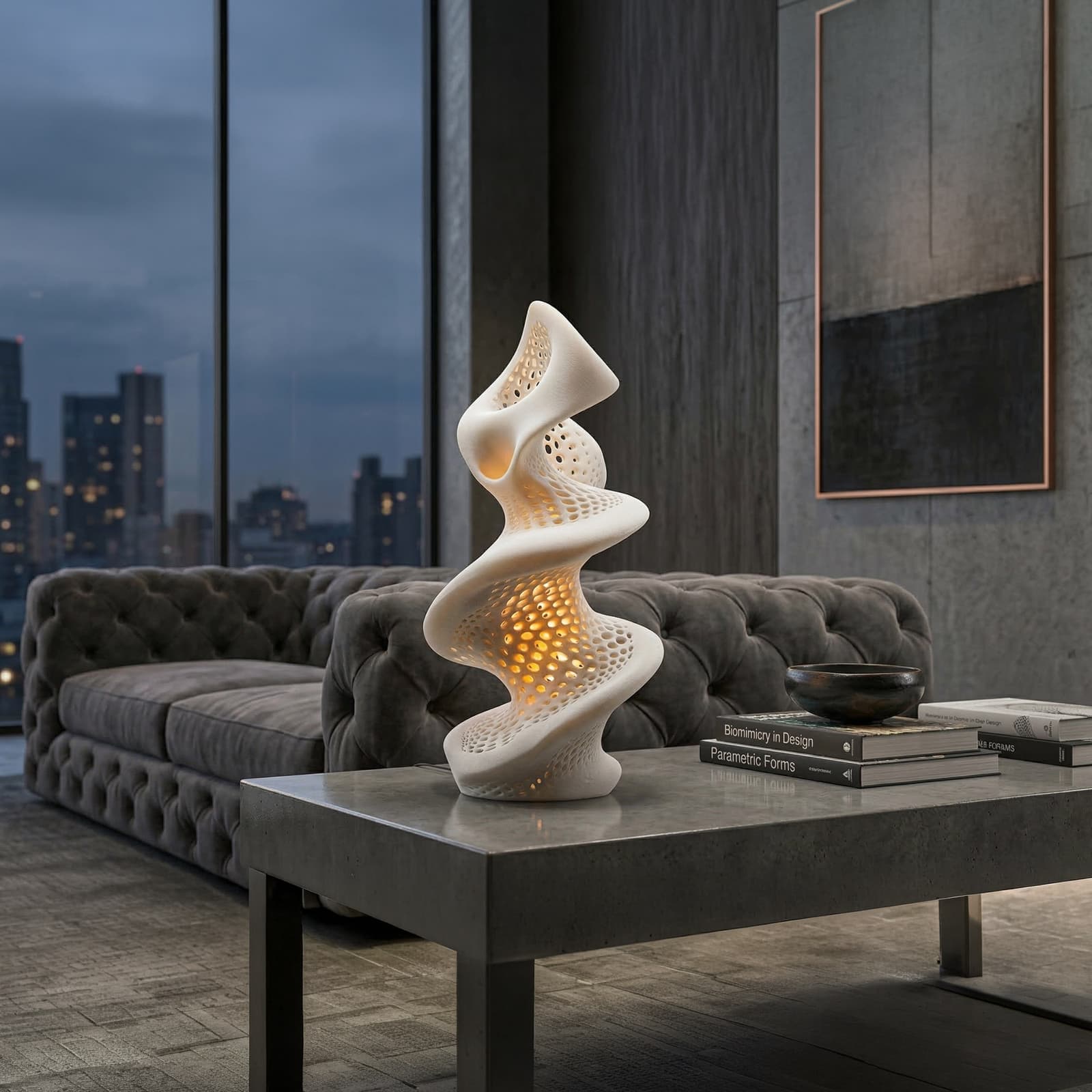 Helix Modern Tasarım Gece Lambası & Masa Lambası