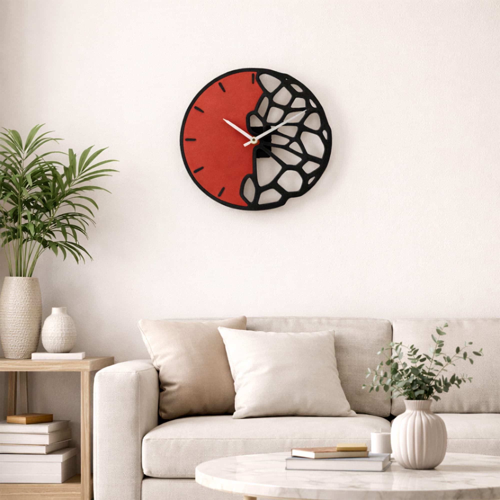 Fibrika Store Cell Art Modern Dekoratif Duvar Saati