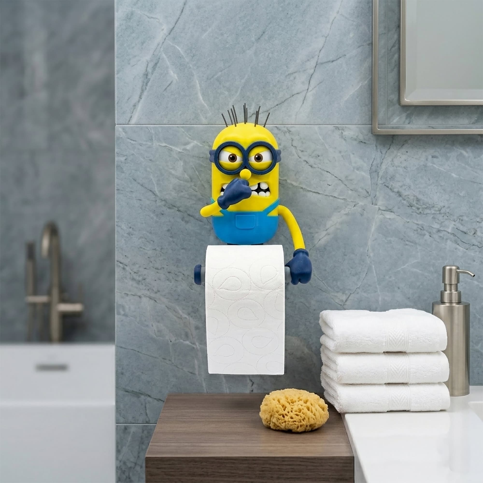 Fibrika Store Bello Figürlü Dekoratif Tuvalet Kağıdı Tutucu - Eğlenceli Banyo Aksesuarı