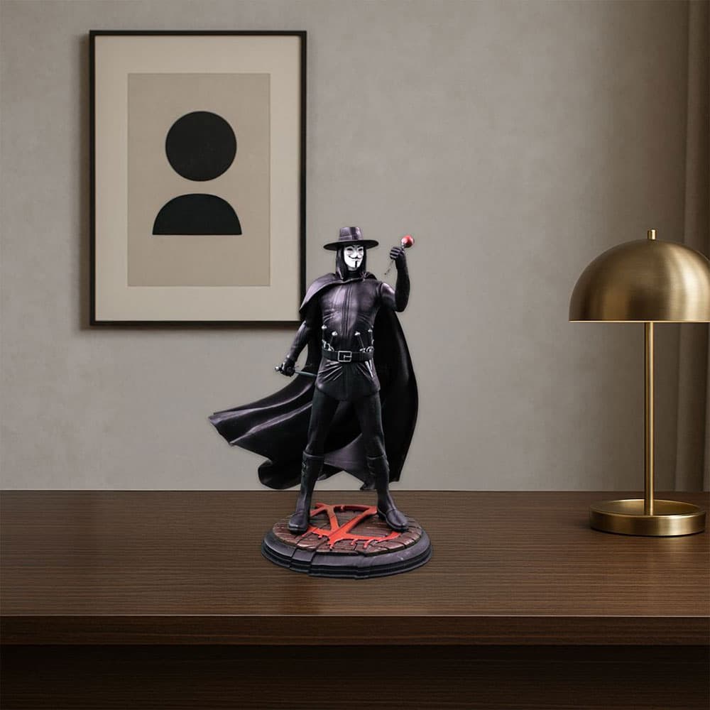 ikonik maskeli figür dekoru – 3d baskı mini heykel