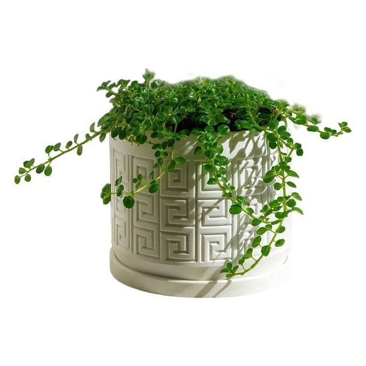 Aztek Desenli Modern Saksı