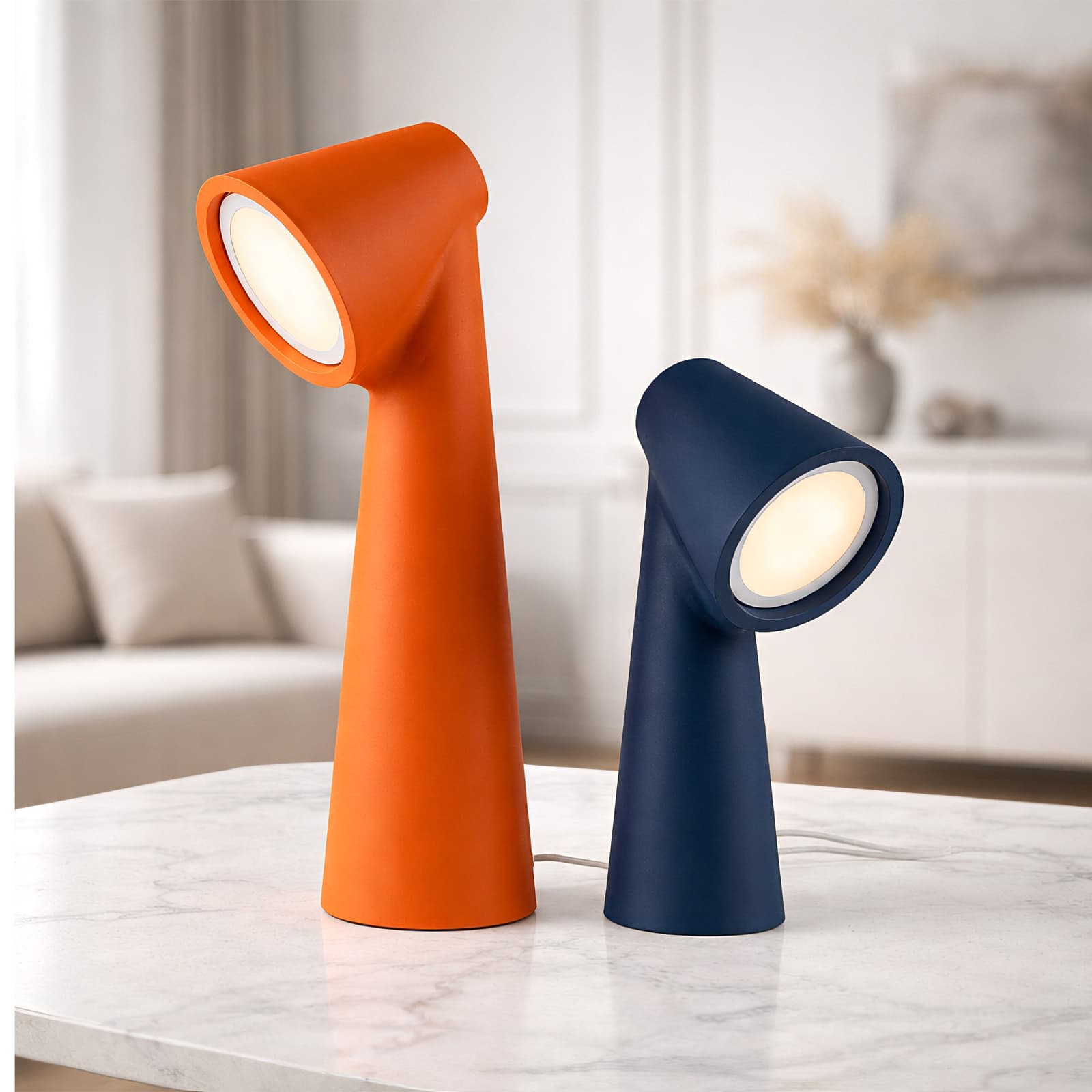 Aura Minimalist Modern Masa Lambası Seti - Mat Tasarım
