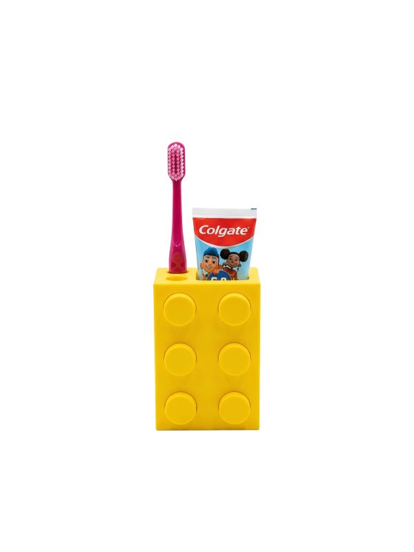 Fibrika Store Brick Tasarım Dekoratif Diş Fırçalık ve Macun Tutucu
