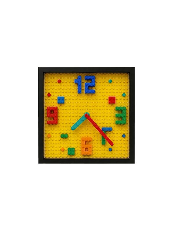 Fibrika Store-Brick Tasarım Renkli Duvar Saati - Modern Ofis ve Çocuk Odası